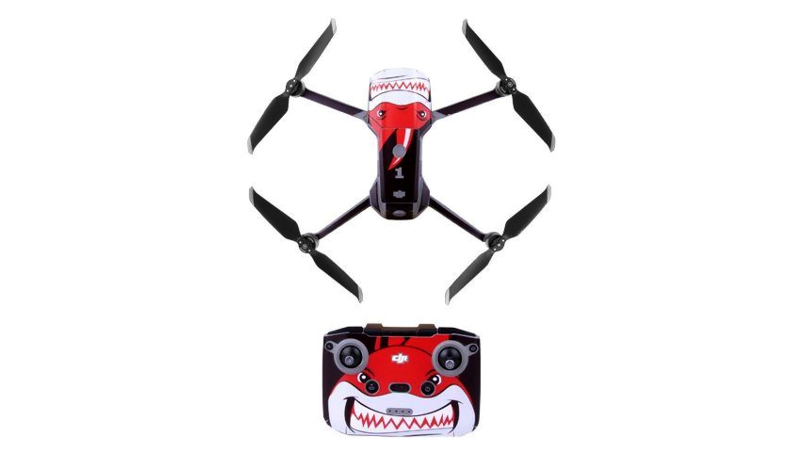 Sunnylife Protective PVC Stickers Skin for Mavic Air 2 - Red Shark