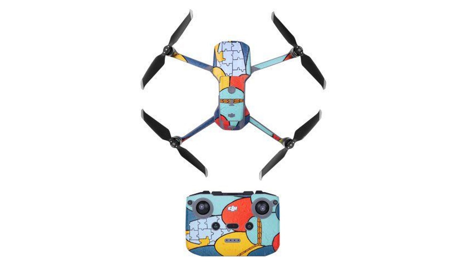 Sunnylife Protective PVC Stickers Skin for Mavic Air 2 - Colourful Eggs