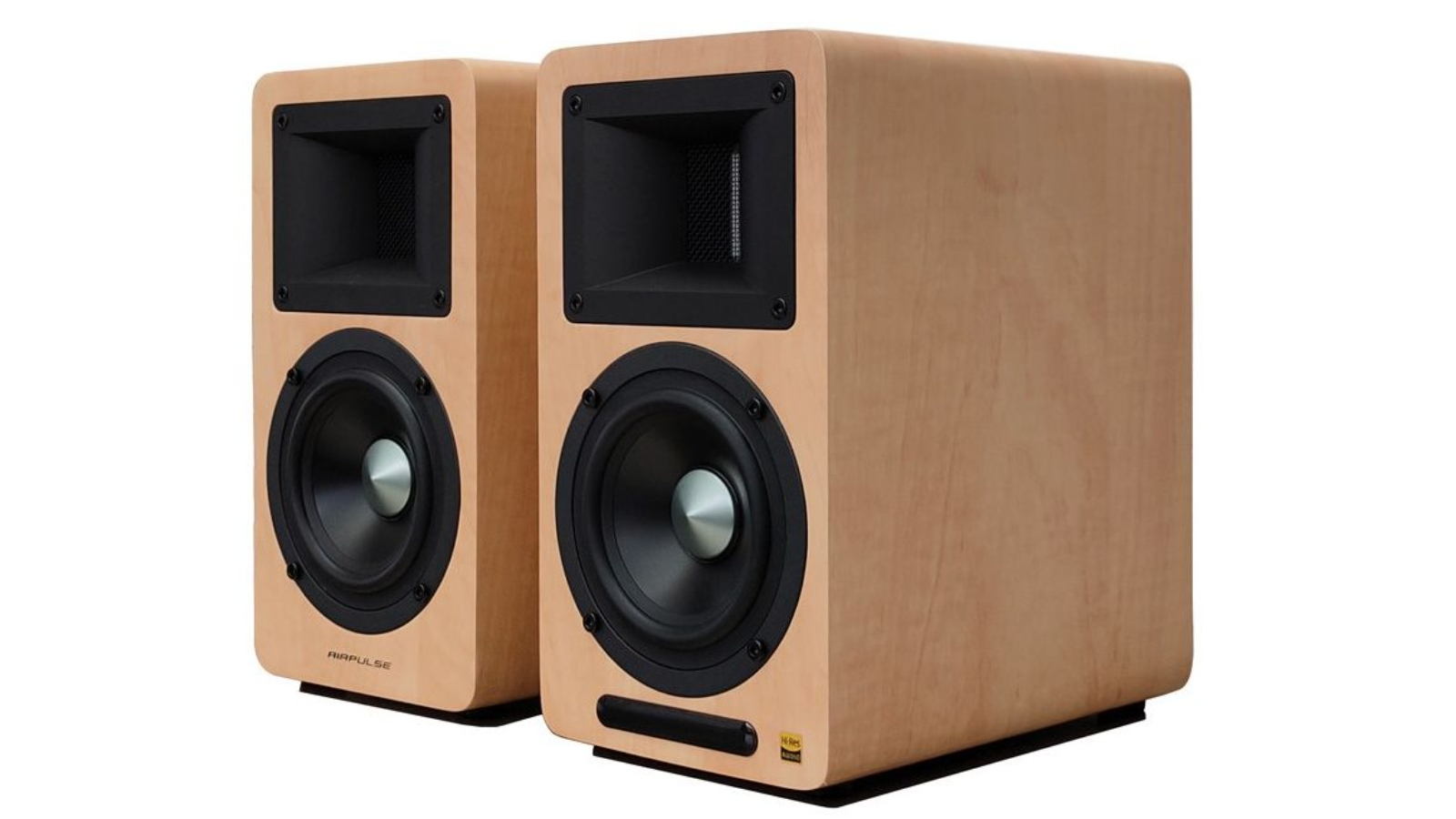 Airpulse A80 Wireless Active Bookshelf Speaker - Pine