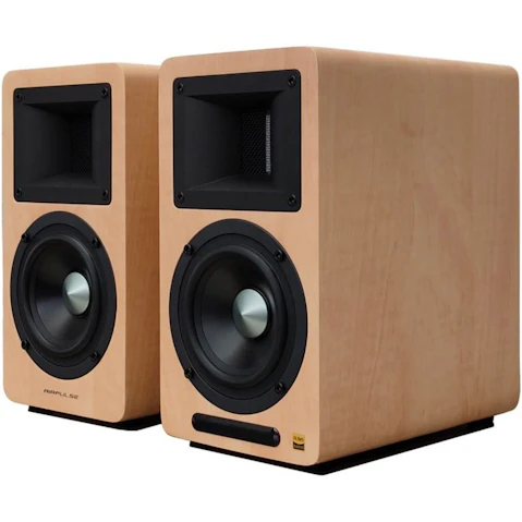 Airpulse A80 Wireless Active Bookshelf Speaker - Pine