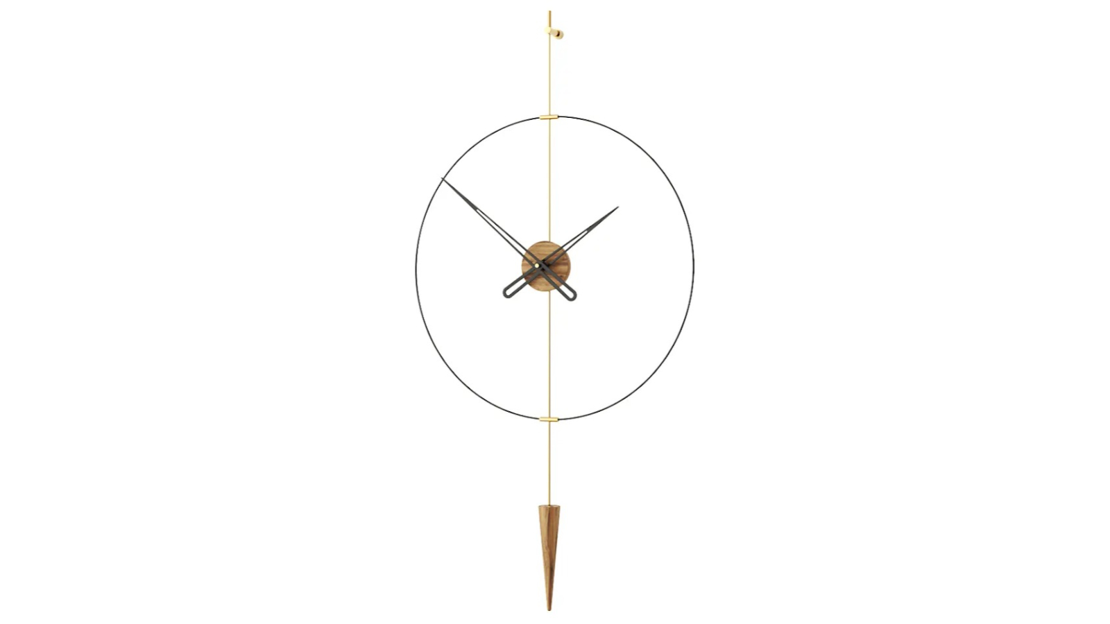 Mclocks Wallnut Gold 60 Pendulum Plus Wall Clock