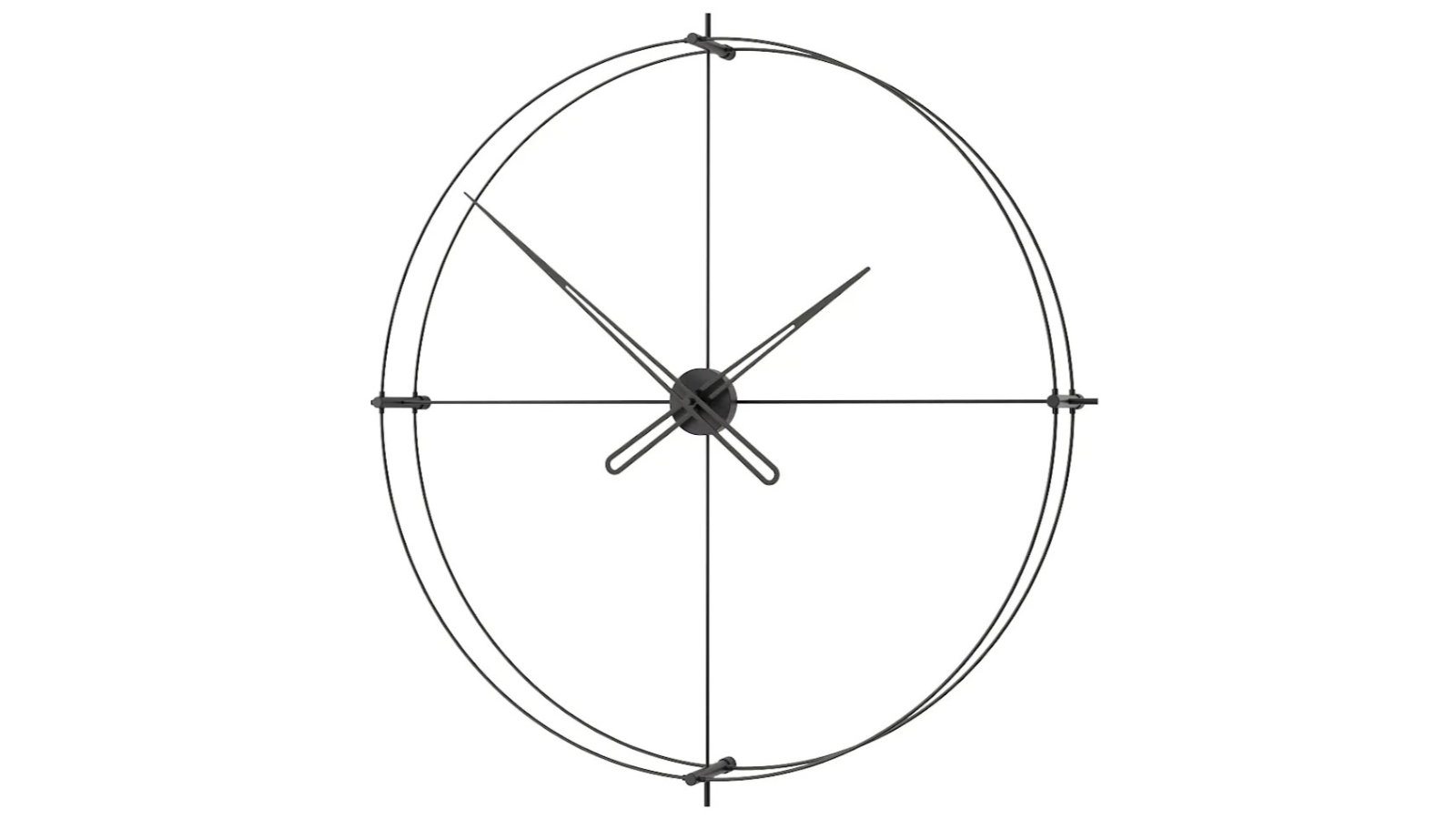 Mclocks All Black 90 Timeless Wall Clock