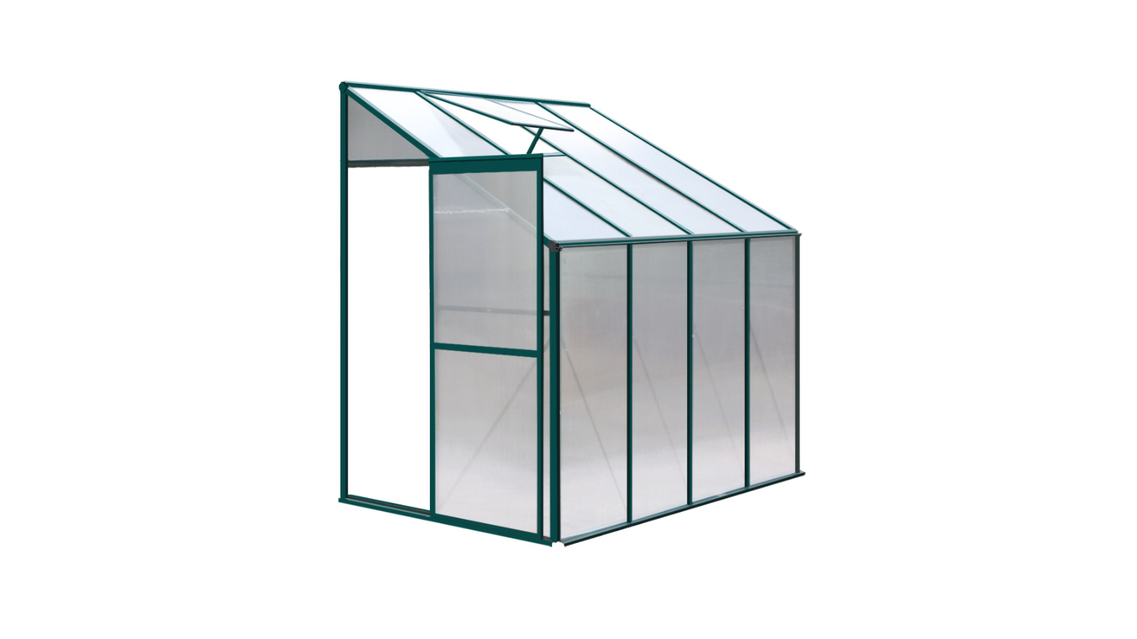 Green Fingers 2.52x1.27 Metre Aluminium GreenHouse Polycarb