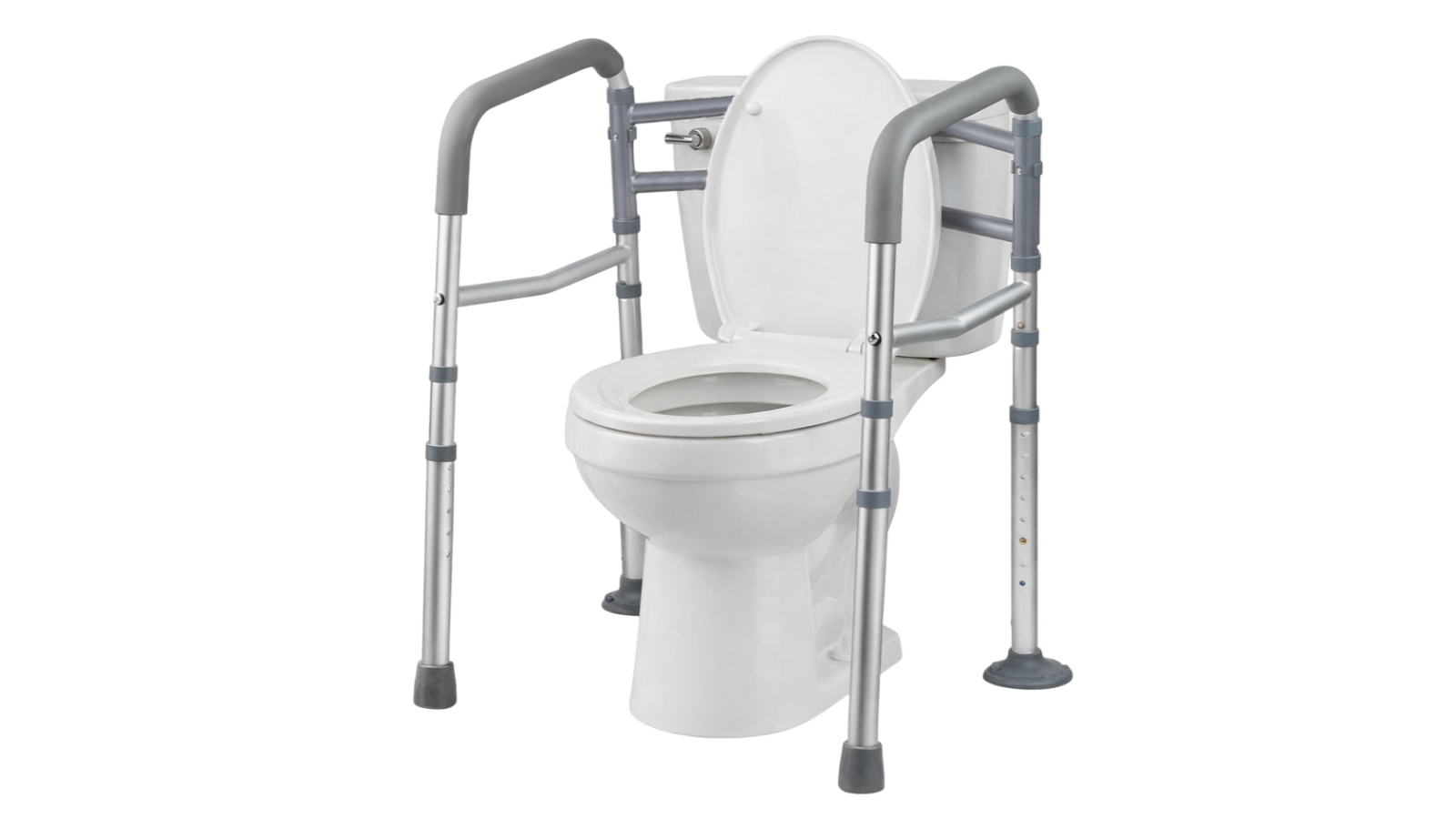 Altus Adjustable Toilet Safety Rails Folding Toilet Riser with Handle