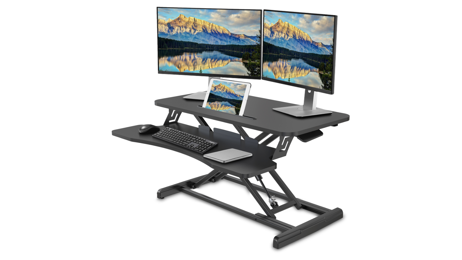 Altus Standing Desk Converter 80cm Sit-to-Stand Desk Riser Workstation ...
