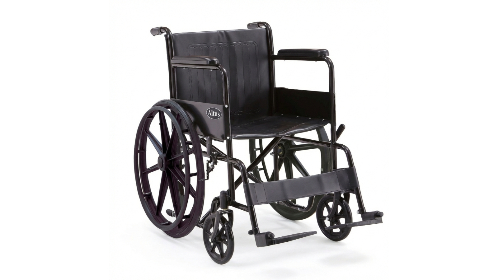 Altus Portable Manual Wheelchair Self Propelled Swing Away Footrests 809B - Chrome