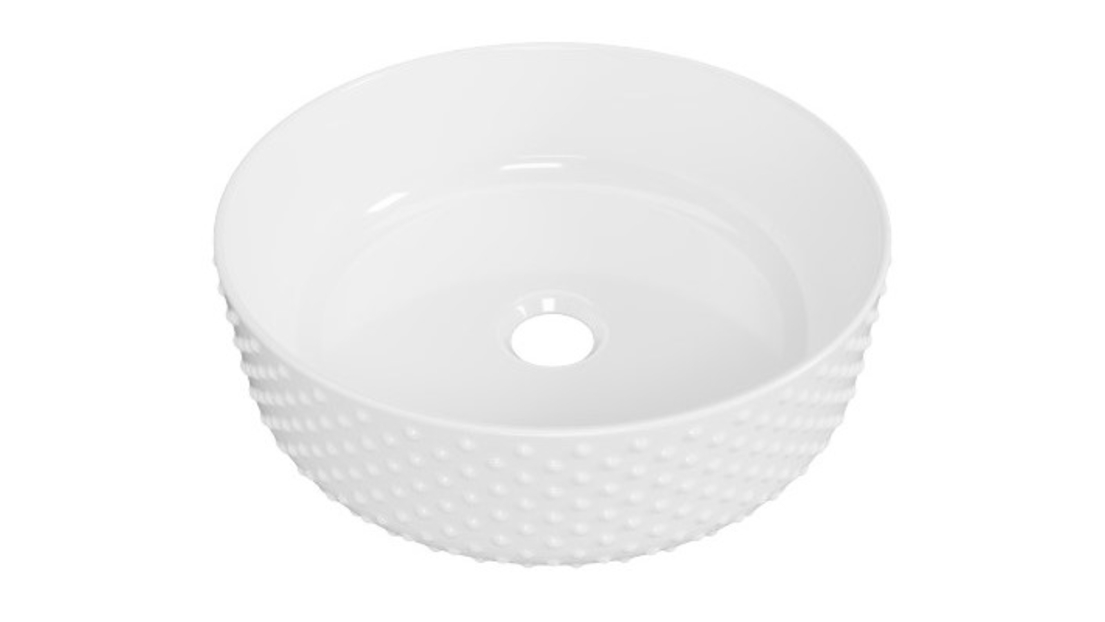 Timberline Allure Dimple 360mm Above Counter Basin - Gloss White