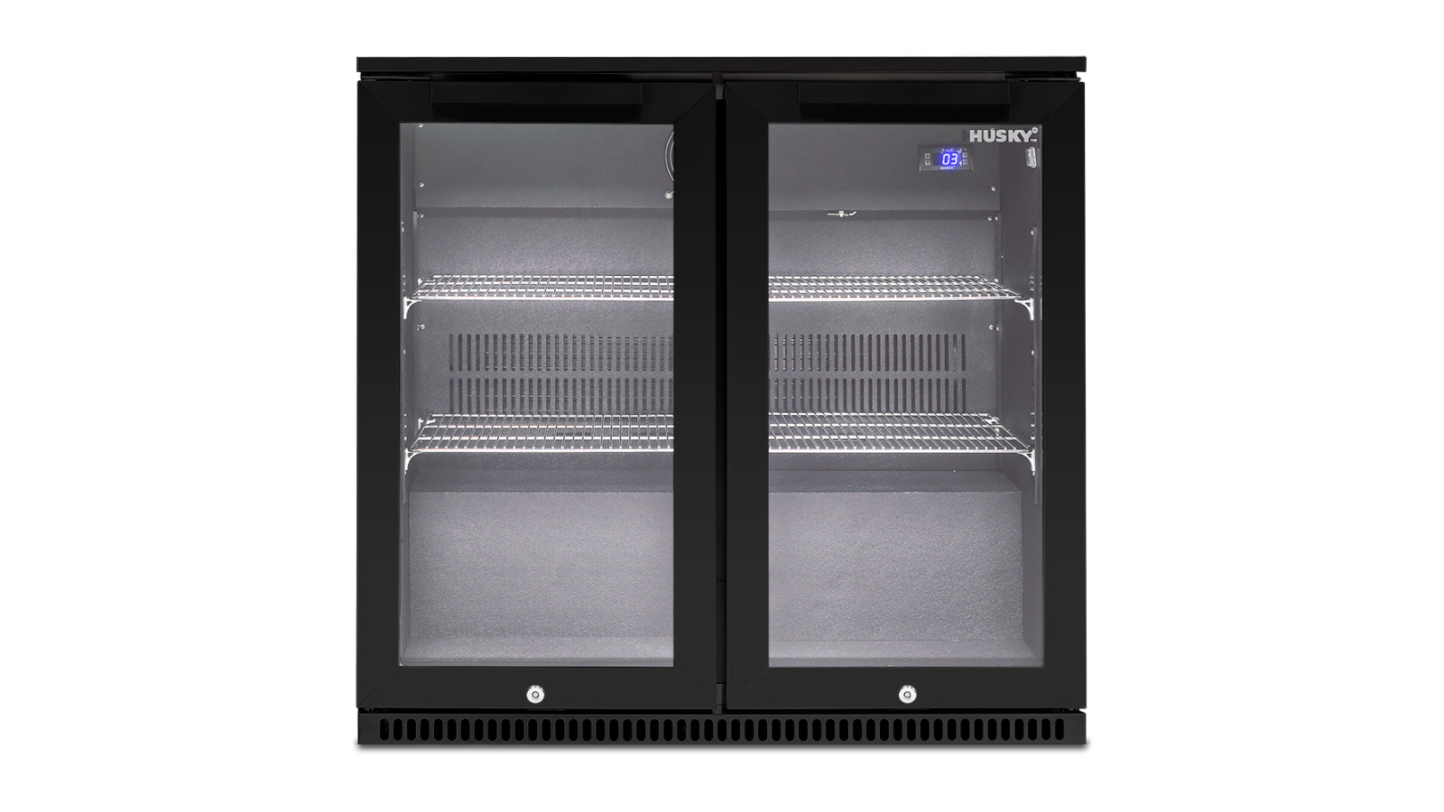 Husky 190L Alfresco Double Door Drinks Chiller - Black
