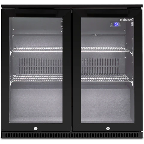 Husky 190L Alfresco Double Door Drinks Chiller - Black