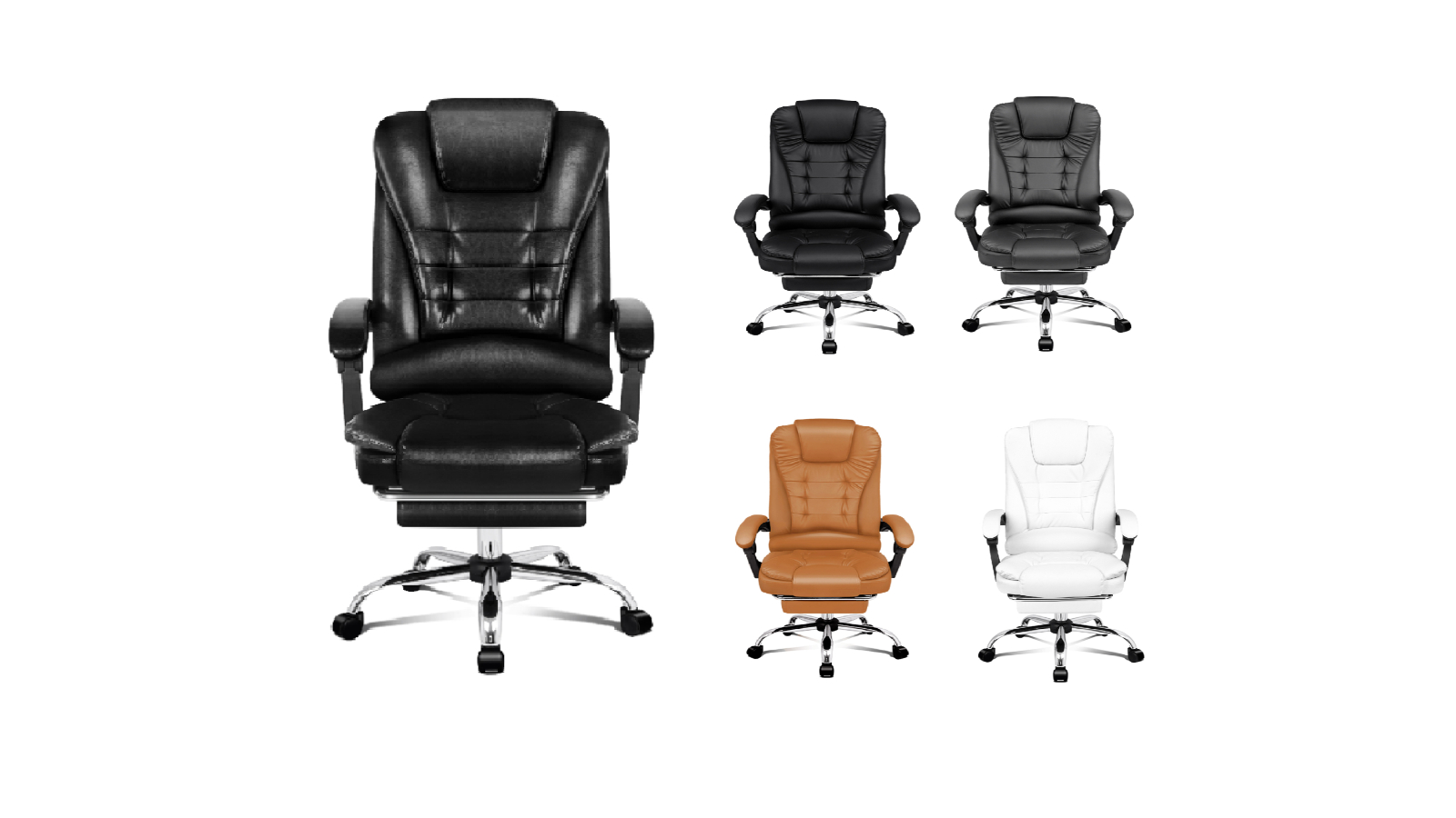 Alfordson PU Leather Executive Heated Seat Massage Office Chair Racer