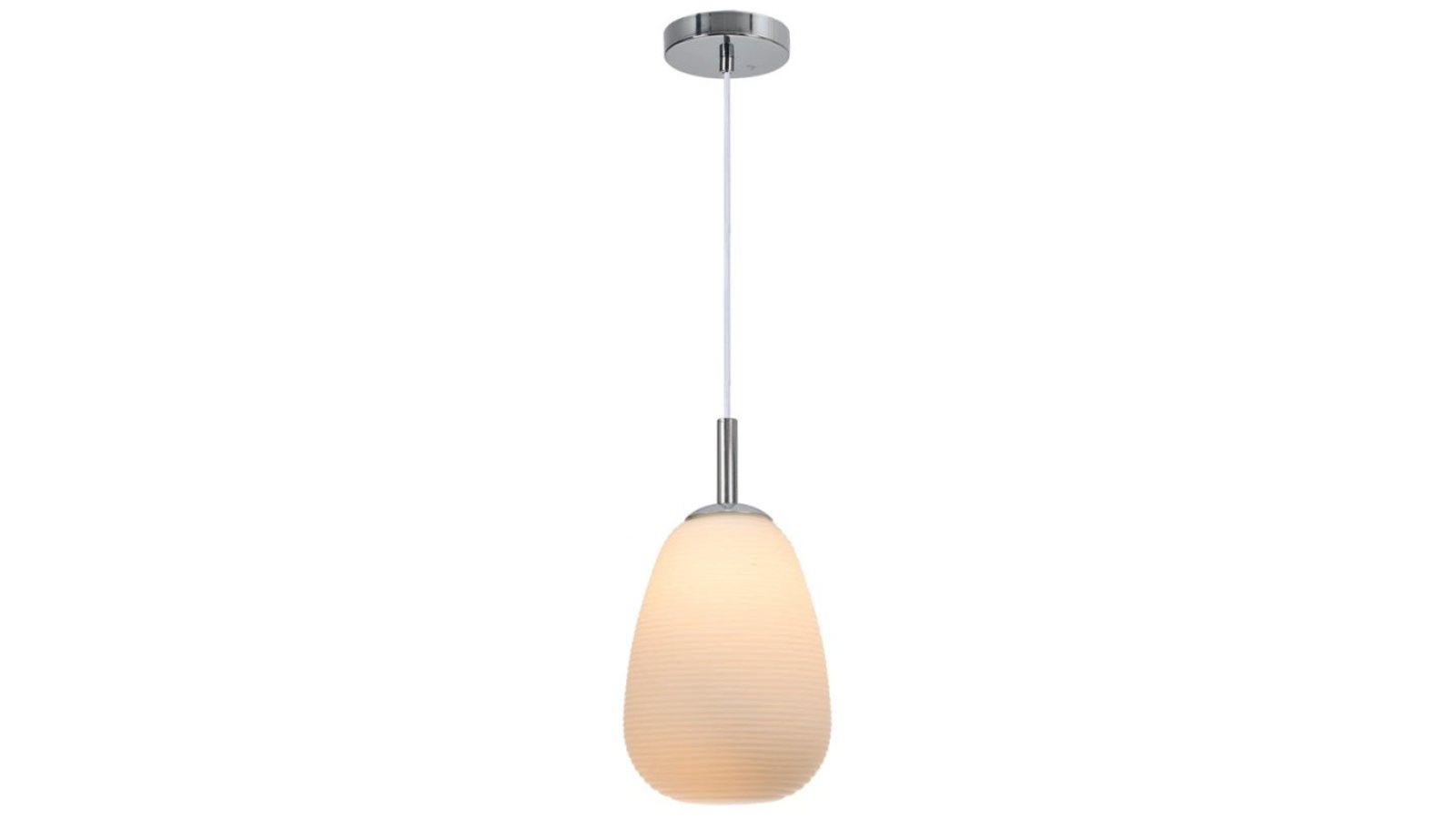 Luminea Alfredo Glass Modern Elegant Pendant Light - White