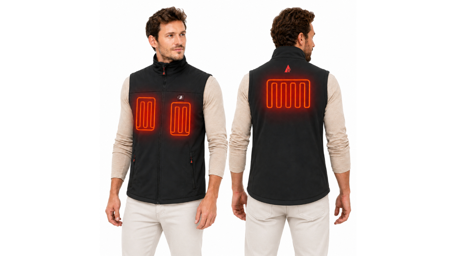 Altus Men's Black Heated Vest with Rechargeable 10000mAh Battery
