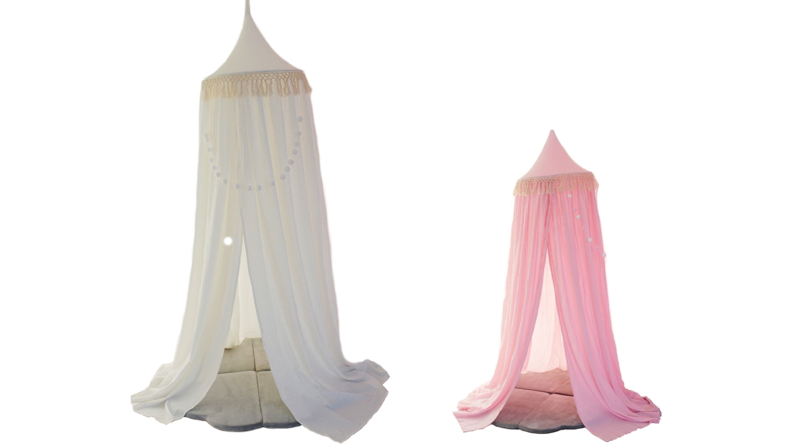 All 4 Kids Tulip Nursery Canopy with Tassel