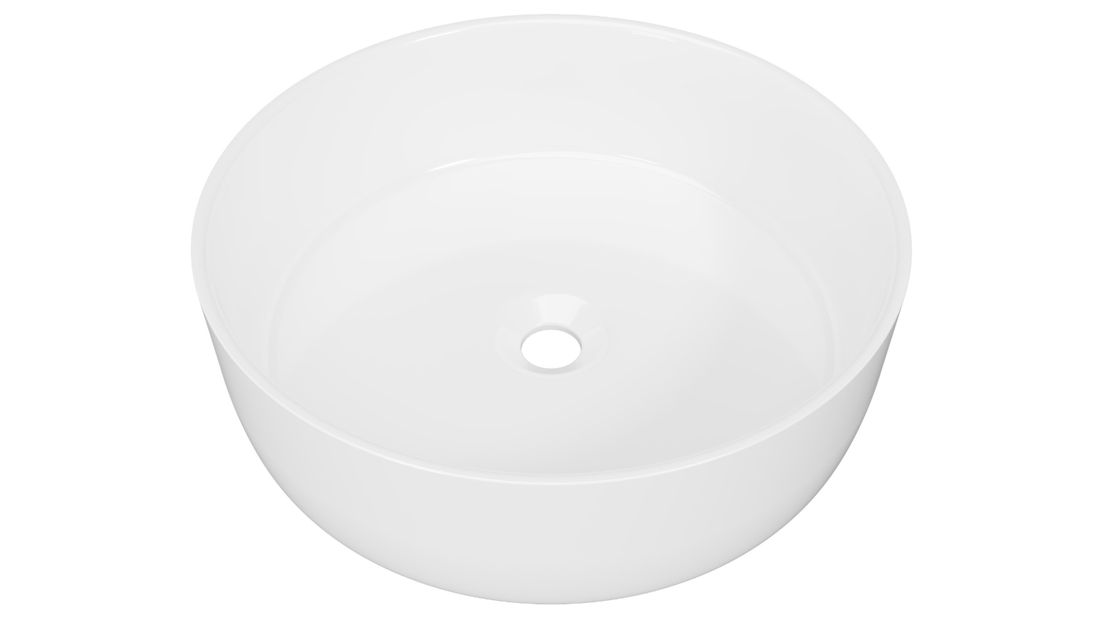 Timberline Allure 360mm Undermount Basin - Gloss White