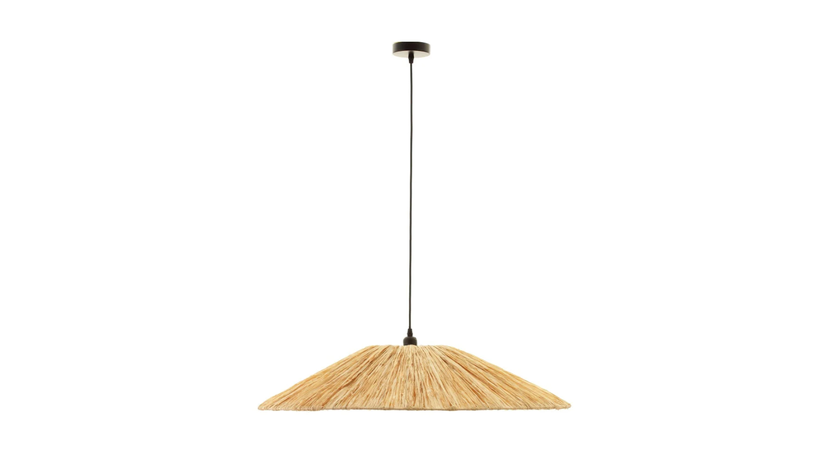 Luminea Alluria Transitional Contemporary Raffia Bamboo Shade Pendant Light