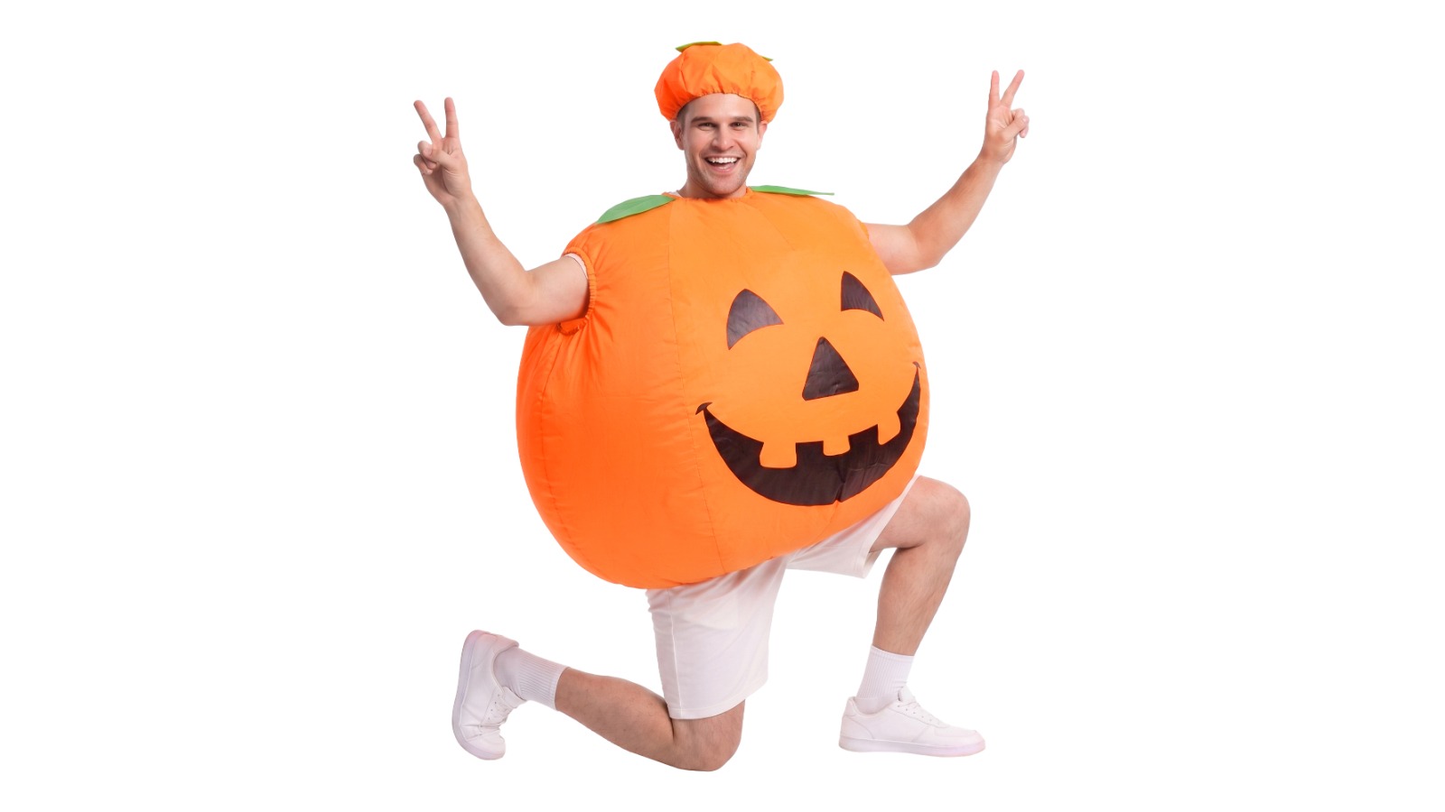 Inflatable One Size Orange Costume Pumpkin Fancy Dress Halloween Party Suit