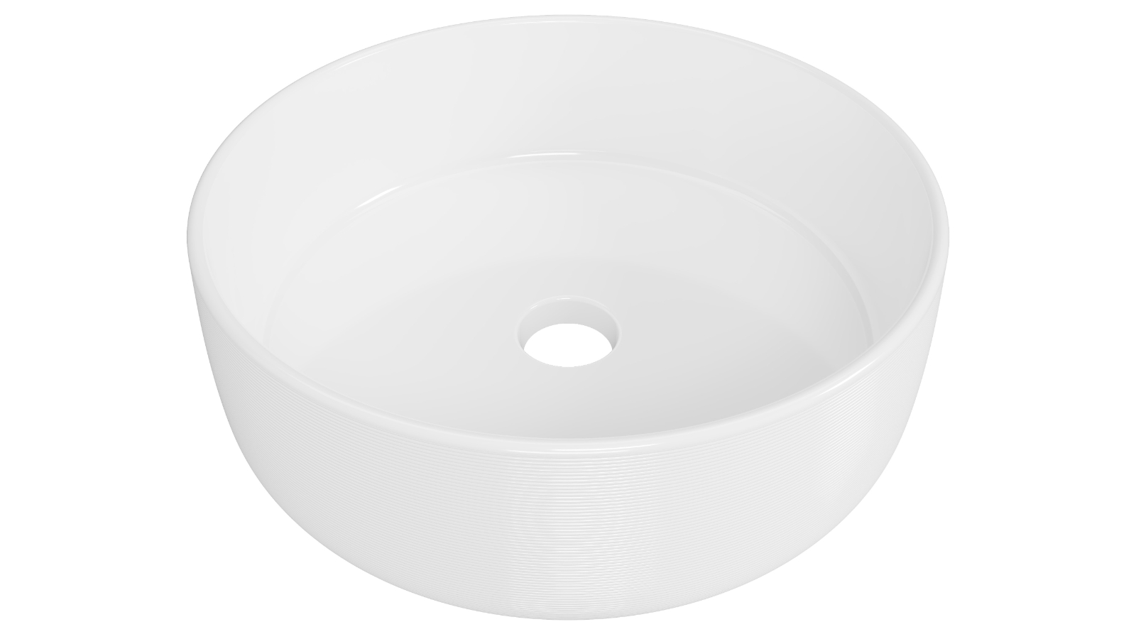 Timberline Allure Raked 360mm Undermount Basin - Gloss White