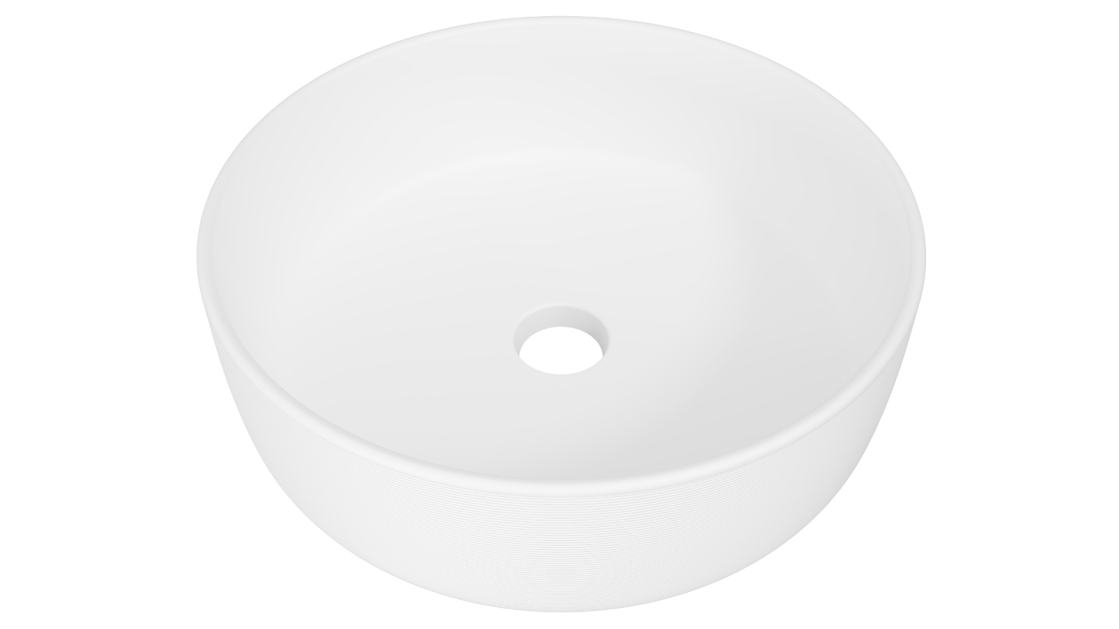 Timberline Allure Raked 360mm Undermount Basin - Matte White