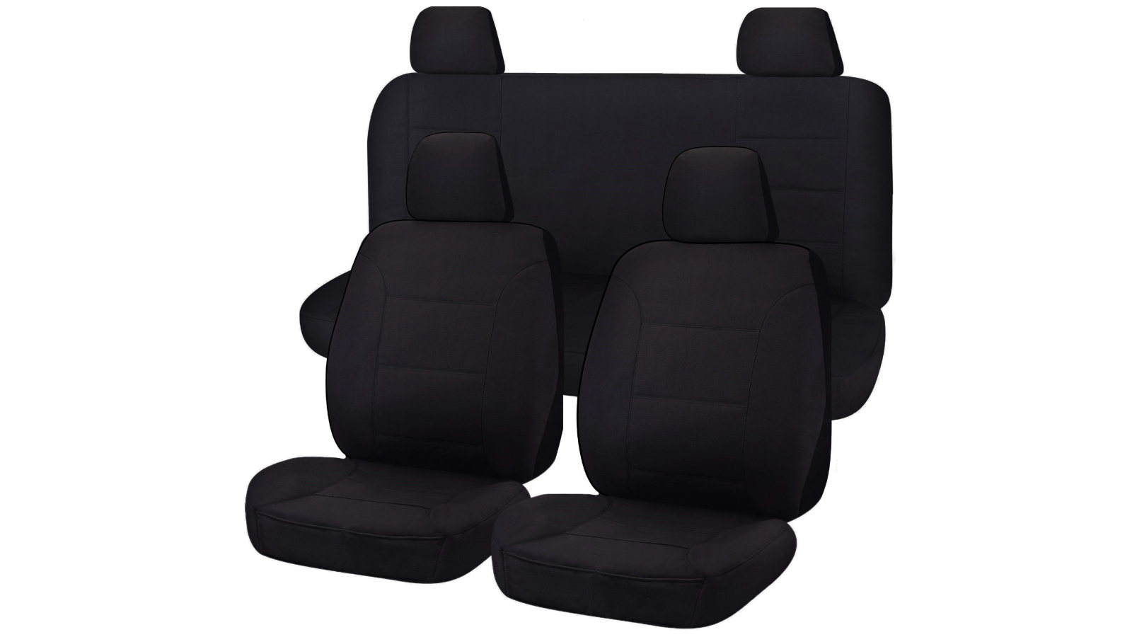 My Car Heavy Duty Canvas Seat Cover for Nissan Navara D23 Series 3-4 Np300 Dual Cab 2017-2022ALTMNAV1604 - Black