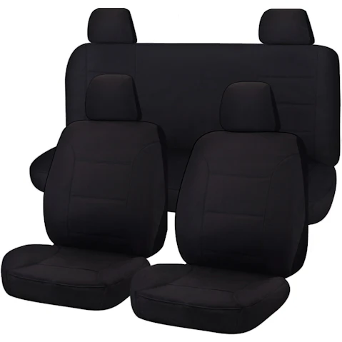 My Car Heavy Duty Canvas Seat Cover for Nissan Navara D23 Series 3-4 Np300 Dual Cab 2017-2022ALTMNAV1604 - Black