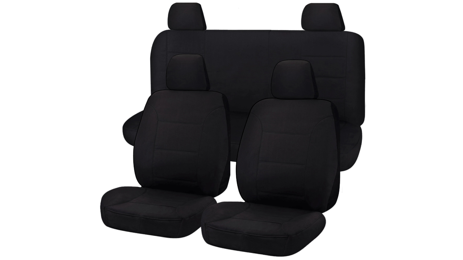 My Car Heavy Duty Canvas Seat Cover for Nissan Navara D40 Series Dual Cab 2006-2015 - Black