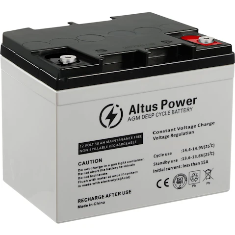 Altus 12V 50Ah SLA Lead Acid AGM Deep Cycle Battery