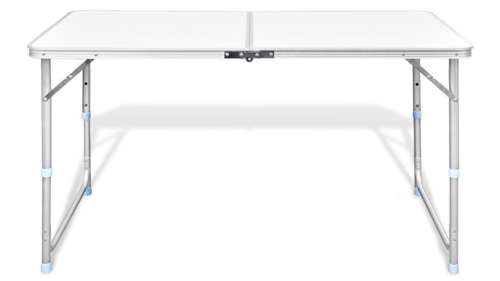 Bargene White Aluminium Folding Table - 120 x 60 cm