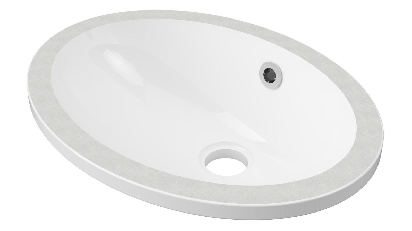 Timberline Amara 430mm Undermount Basin - Gloss White