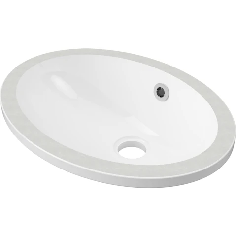Timberline Amara 430mm Undermount Basin - Gloss White