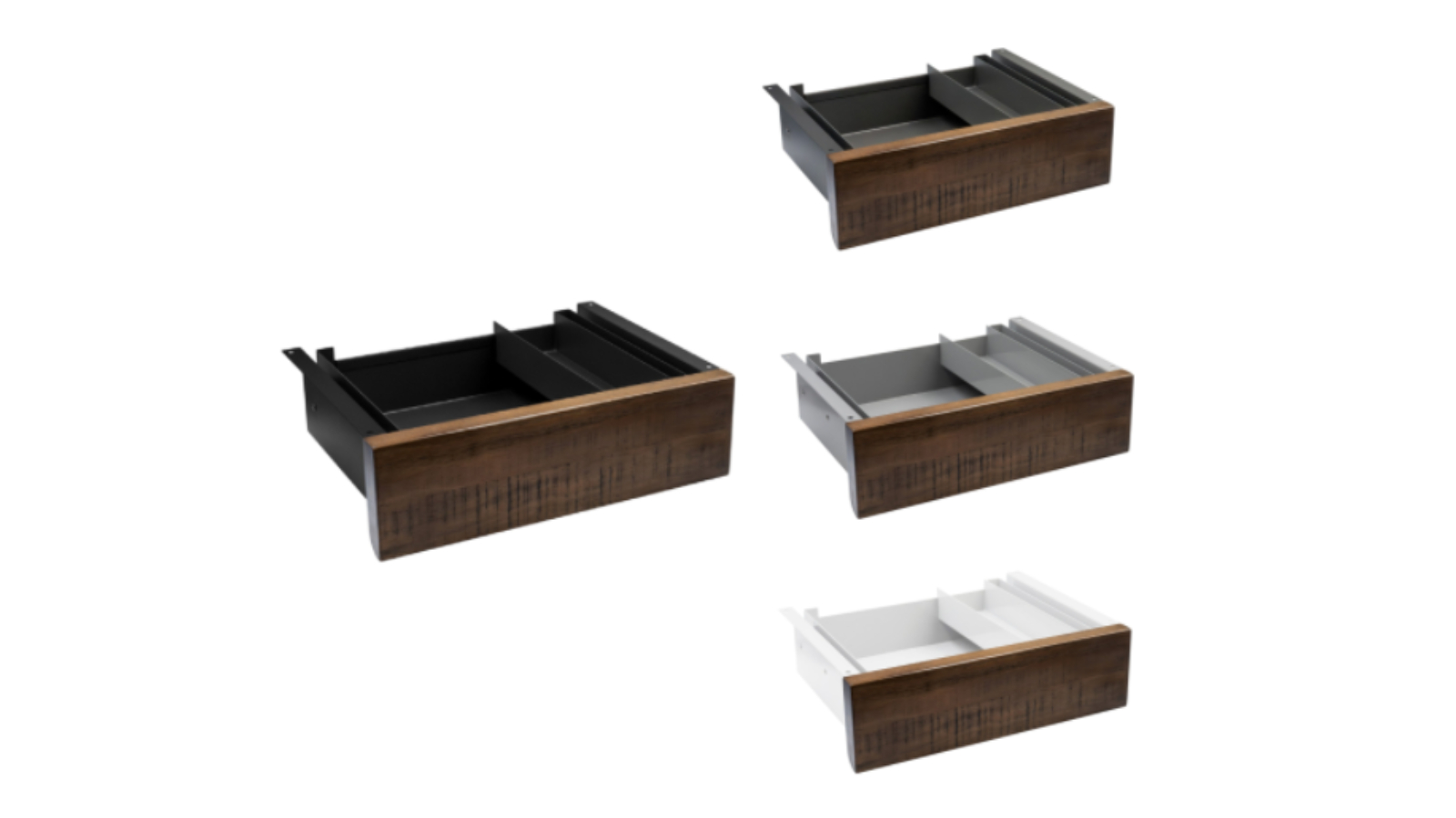Desky American Rustic Pine Softwood Minimal Under Desk Drawer