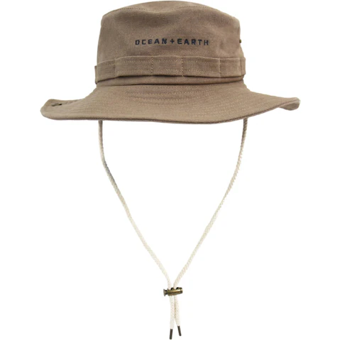 Ocean and Earth Wide Stone Floppy Brim Cotton Canvas Boonie Hat