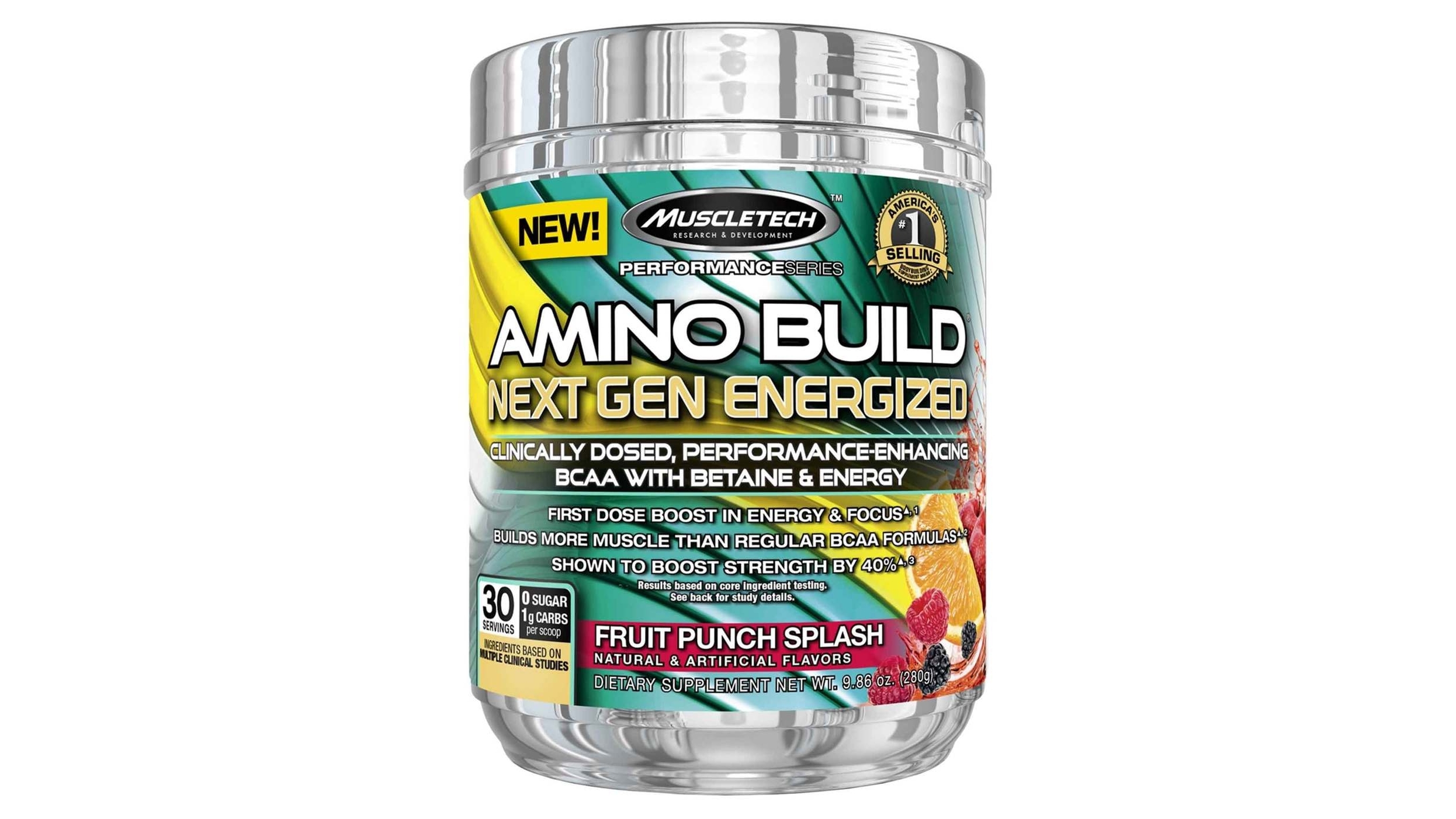Muscletech Amino Build Next Gen Energized 30 Servings - Fruit Punch Splash