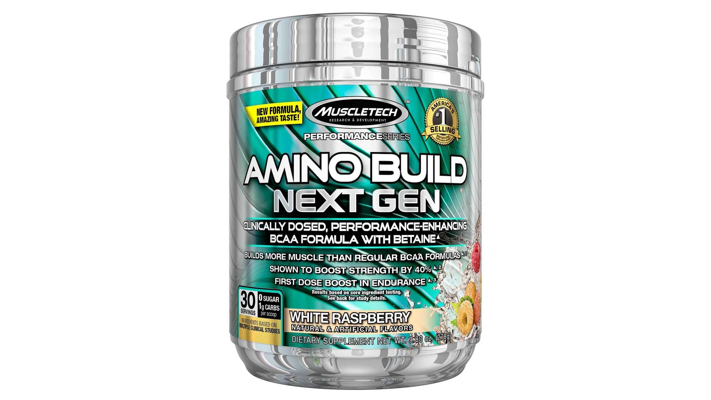 Muscletech Amino Build Next Gen Energized 30 Servings - White Raspberry