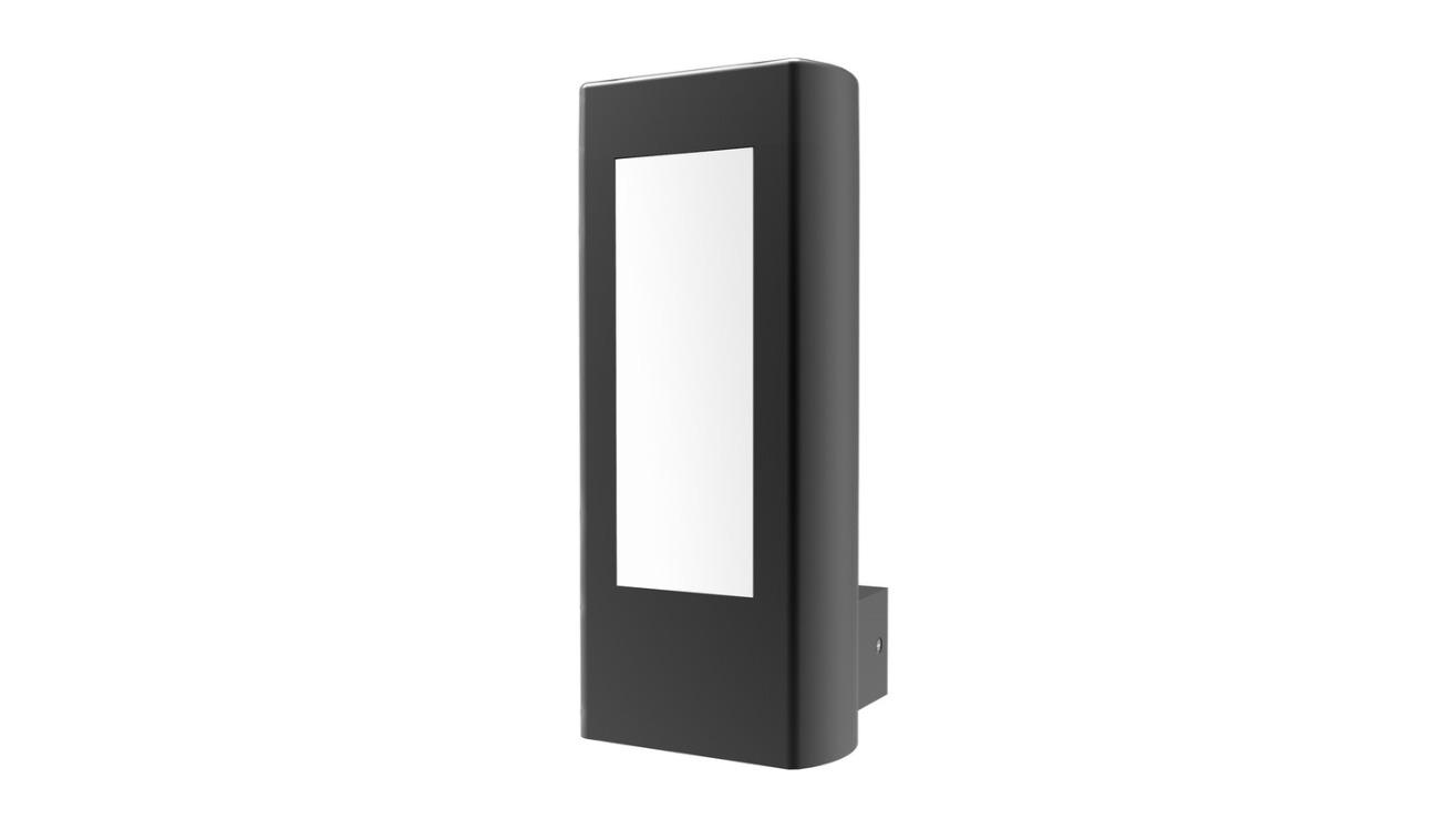AMUN LED Rectangular Exterior Wall Light 3000K Opal Diffuser IP54 - Matte Black