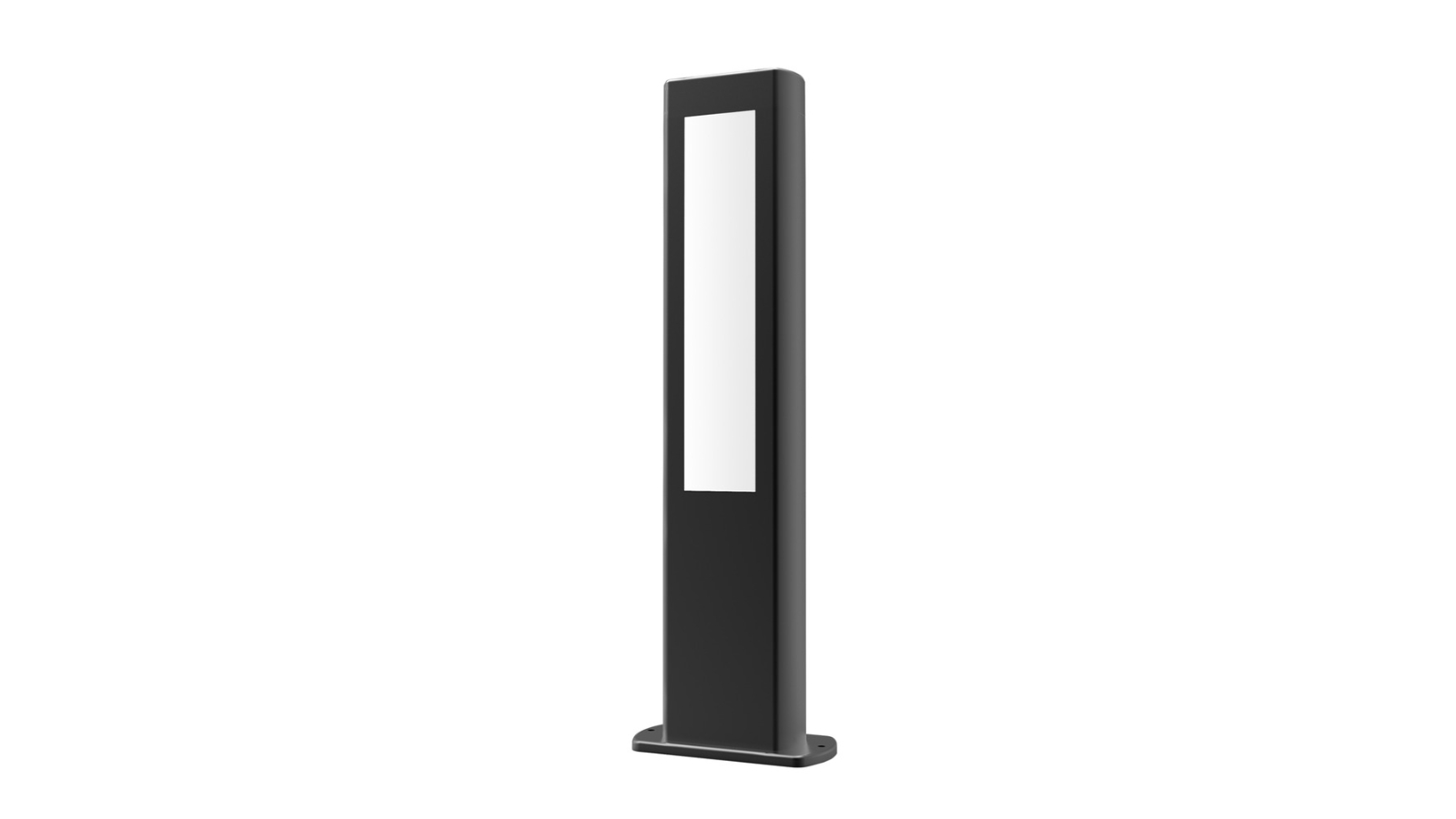 AMUN LED Rectangular Bollard Light with 2 Diffuser 3000K H50cm IP54 - Matte Black