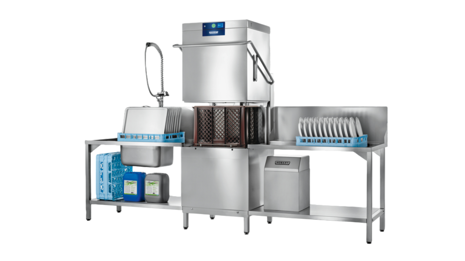 Hobart Profi Wide Vapostop with Drain Heat Recovery and Auto Hood Lift