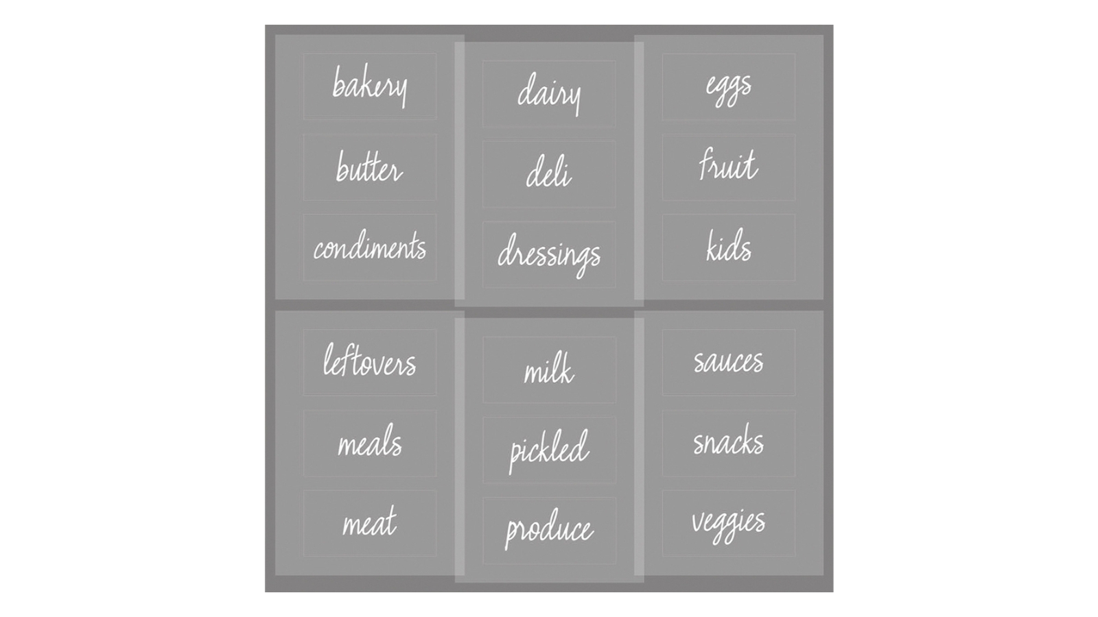 iDesign 18 Pieces Fridge Labels - Assorted