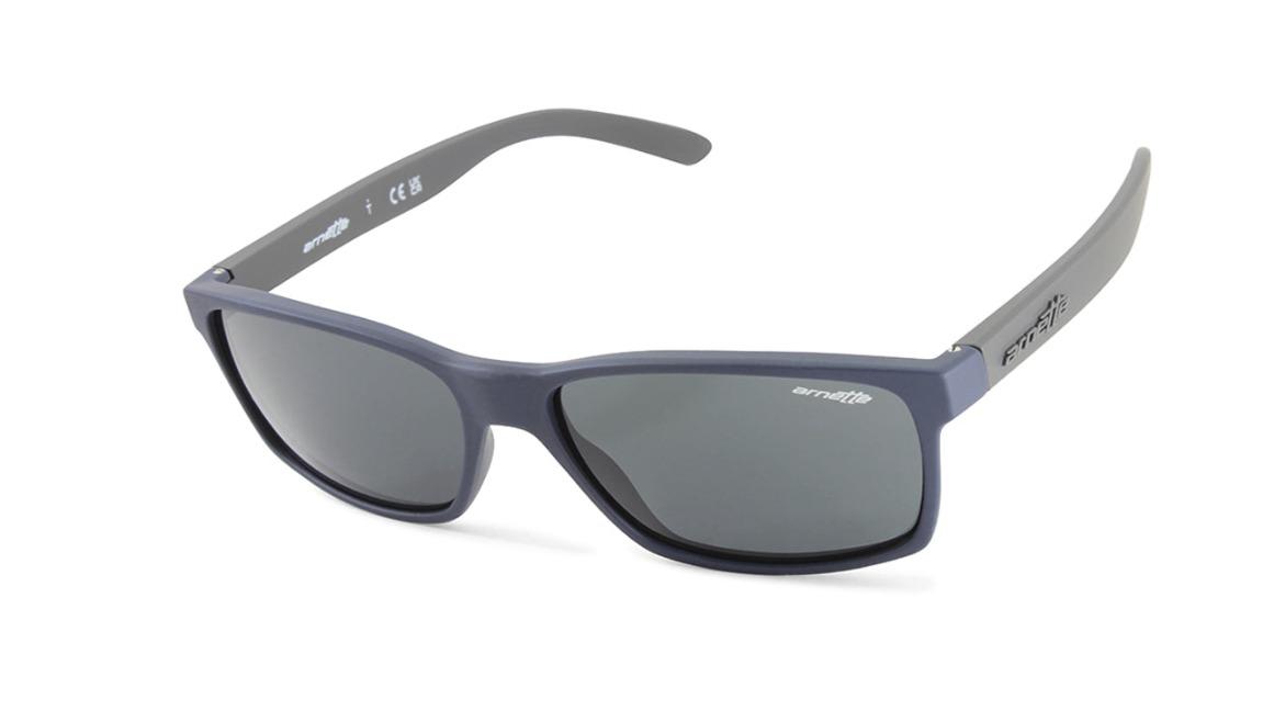 Arnette AN4185 218887 Slickster Matte Unisex Sunglasses - Navy Blue-Grey/Grey