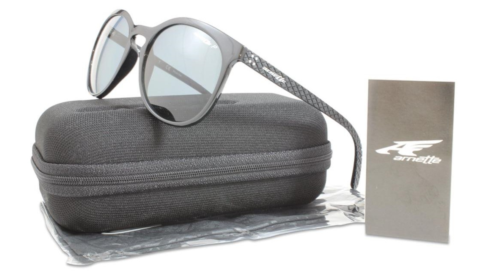 Arnette Chenga AN4241 41 81 Polarised Unisex Sunglasses Polished Black Grey Harvey Norman