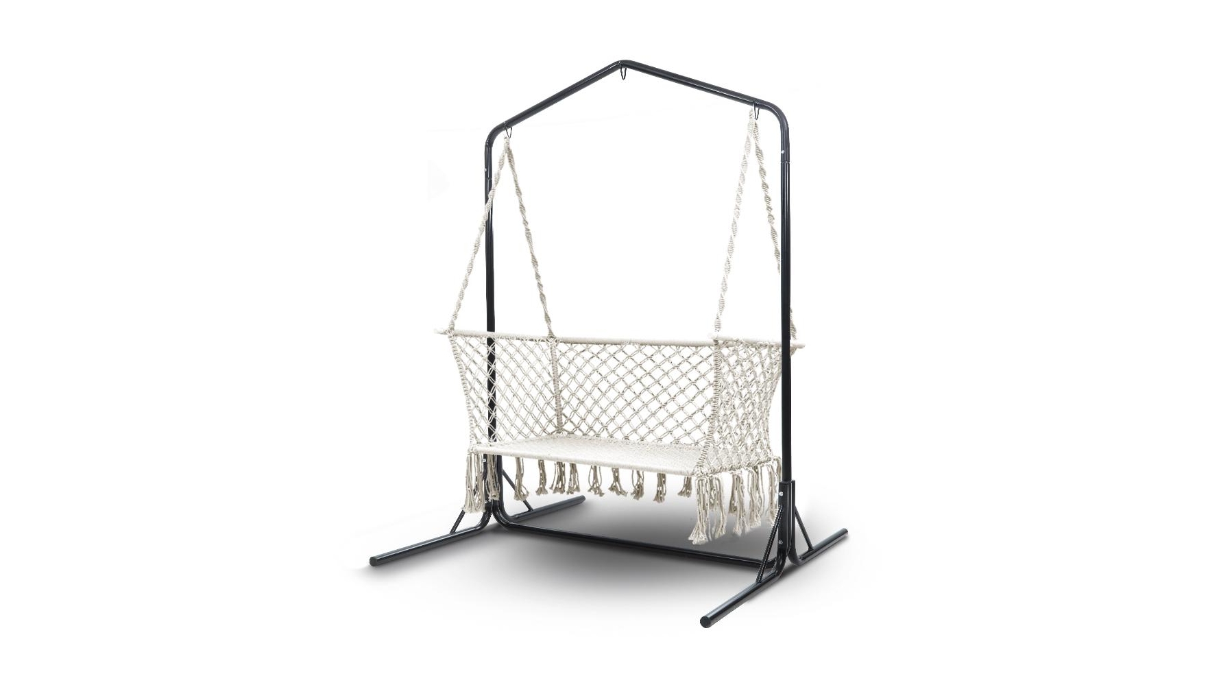 Gardeon Double Swing Hammock Chair with Stand - Cream