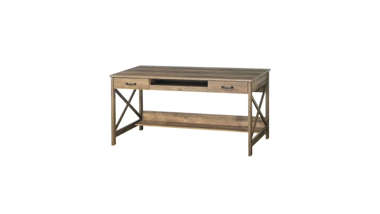 Maestro Furniture Andy Home Office Desk with 2-Drawer - Rustic Oak