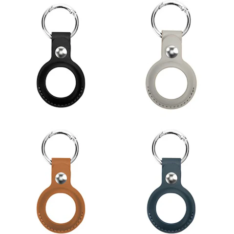 Laser Pack of 4 PU Leather KeyRing AirTag - Mixed