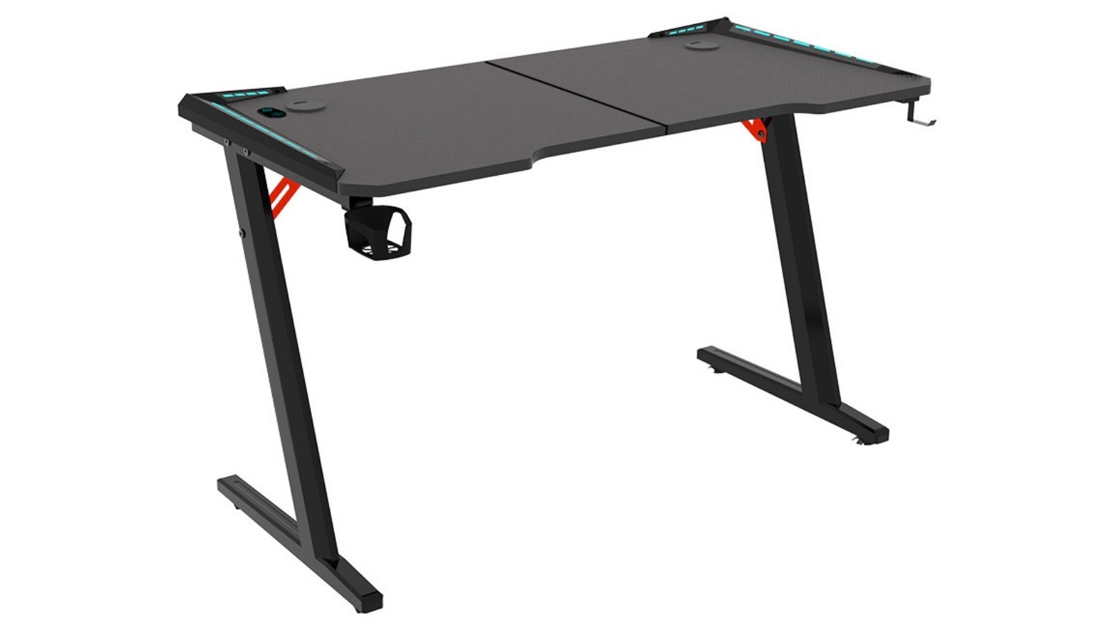 Odyssey8 140cm Dual Panel Black Gaming Desk Harvey Norman