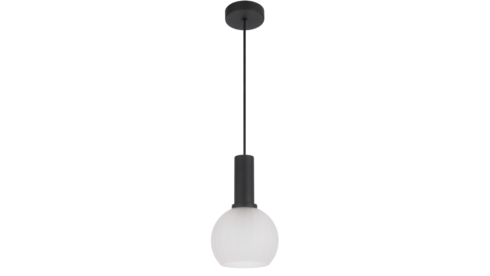 Pretty & Practical Caserta Black Frost Glass Pendant Light