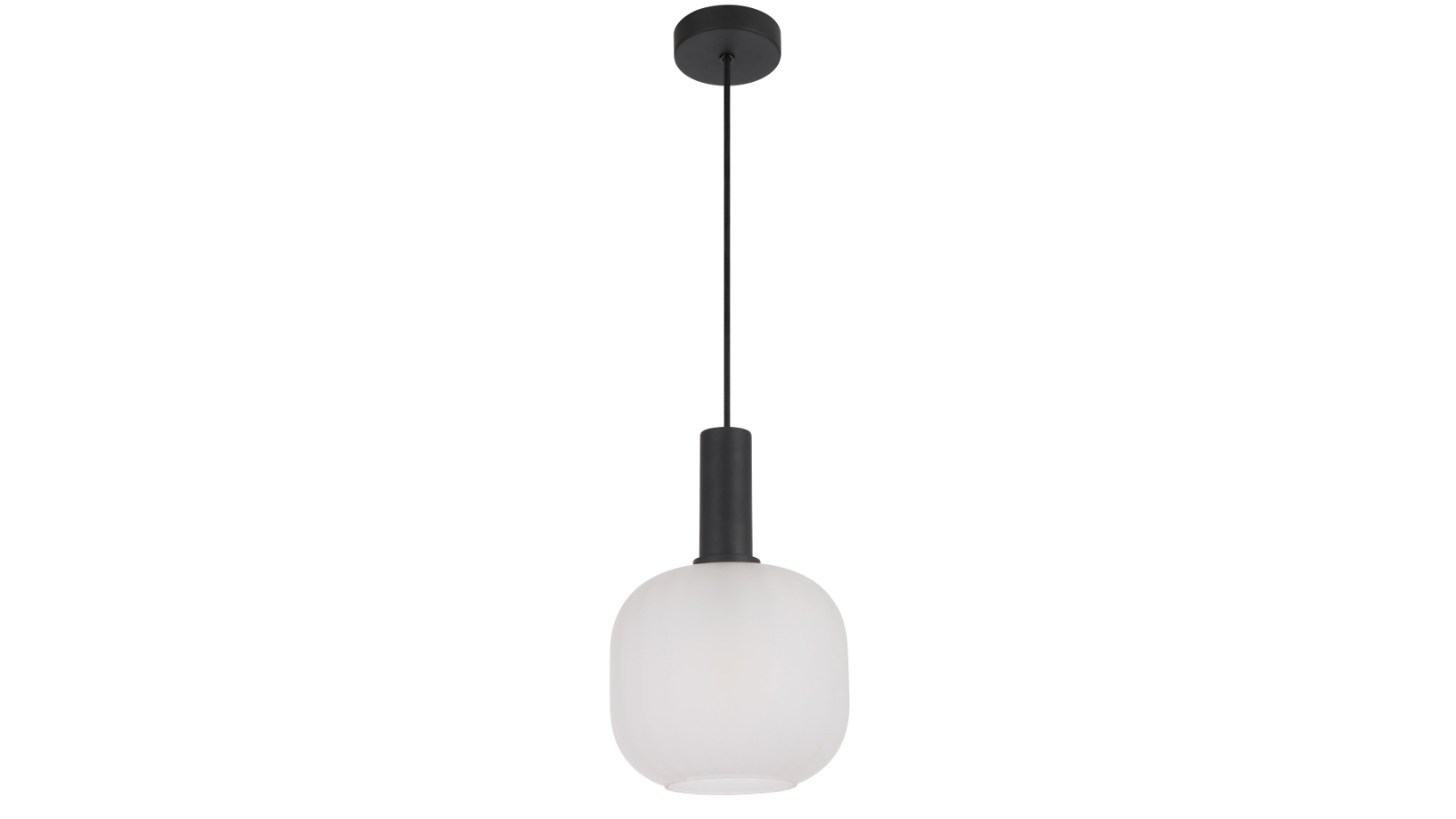 Pretty & Practical Mantua Black Frost Glass Pendant - Medium