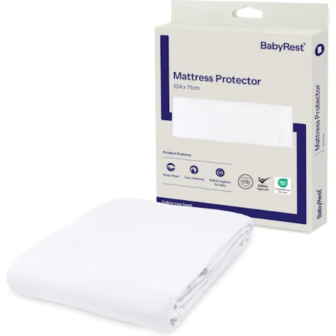 BabyRest Waterproof Mattress Protector for Portacot