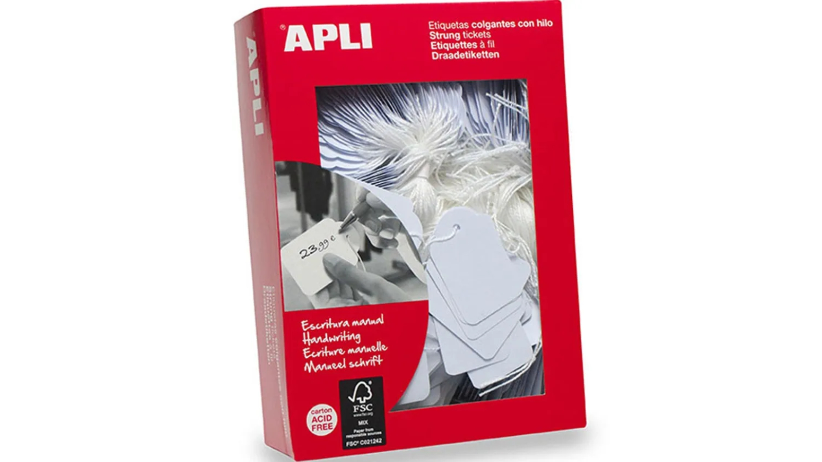 Apli 2.2 x 3.5cm Strung Tickets Tag - Pack of 500