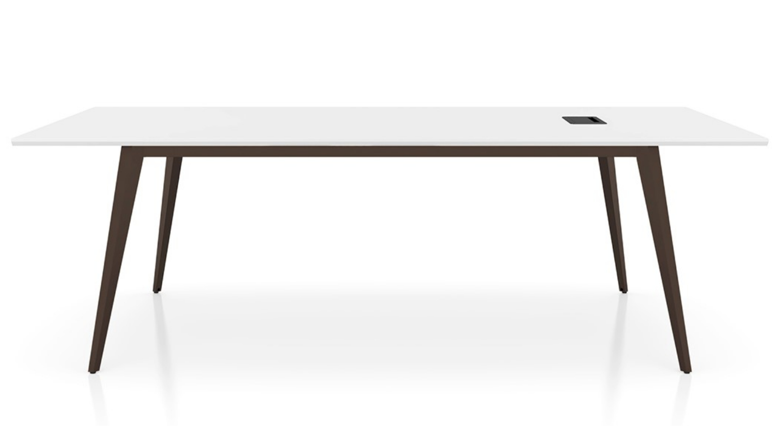HelloFurniture Esma Meeting Table White and Grey - 2.4 metre
