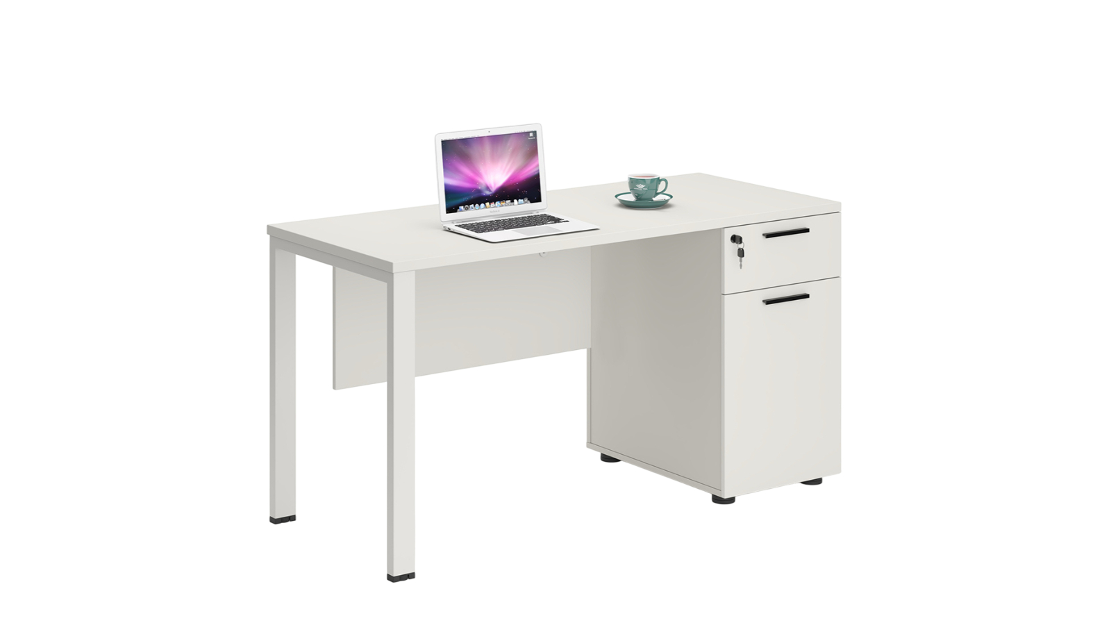 HelloFurniture Emery White Office Desk - 120cm