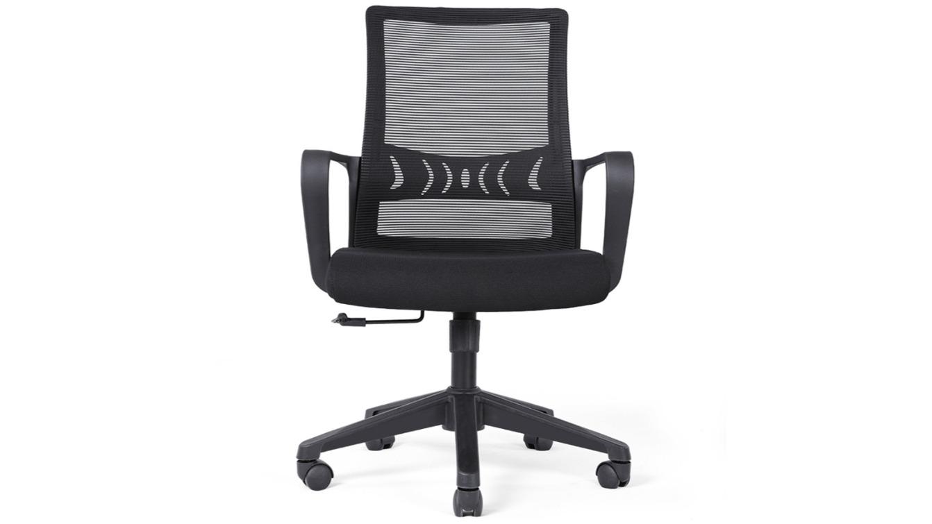 HelloFurniture Black Ezel Back Office Chair - Medium